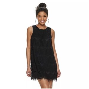 Speechless LBD Black Lace Sleeveless Mini Sheath Dress Small Wedding Cocktail
